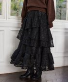 【ミスティ ウーマン/mysty woman】の起毛レースティアードスカート 人気、トレンドファッション・服の通販 founy(ファニー) ファッション Fashion レディースファッション Fashion for Women スカート Skirts ティアードスカート Tiered Skirts おすすめ Recommended / Our Picks カーディガン Cardigan, Knitwear ティアード Tiered, Tiered Style ティアードスカート Tiered Skirt, Flounced Skirt リラックス Relax, Relaxed Fit レース Lace, Lace Fabric A/W・秋冬 Autumn/Winter thumbnail ブラック|ID: prp329100004799792 ipo3291000000034823830