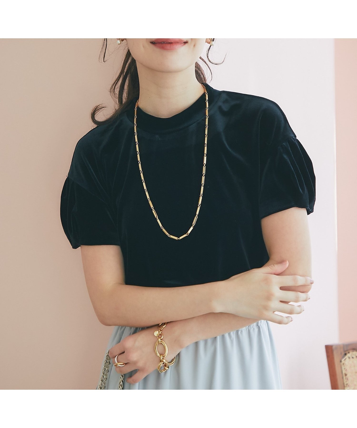 【ラブティックボンボン/La boutique BonBon】の【追加オーダー決定!着回し力抜群】ベロアチューリップトップス インテリア・キッズ・メンズ・レディースファッション・服の通販 founy(ファニー) ファッション Fashion レディースファッション Fashion for Women トップス・カットソー Cut & Sew Tops ベロアトップス Velour Tops / Velvet-Look Items おすすめ Recommended / Our Picks なめらか Smooth, Silky Texture エレガント 上品 Elegant クロップド Cropped, Short Length コンパクト Compact, Small Size チューリップ Tube, Tube Top デニム Denim, Jeans Material トレンド Trend, Trending Now バランス Balance, Style Balance フェミニン Feminine, Girly ベロア Velour, Soft Velvet ボトム Bottoms, Lower Wear ブラック|ID: prp329100004799804 ipo3291000000034823922