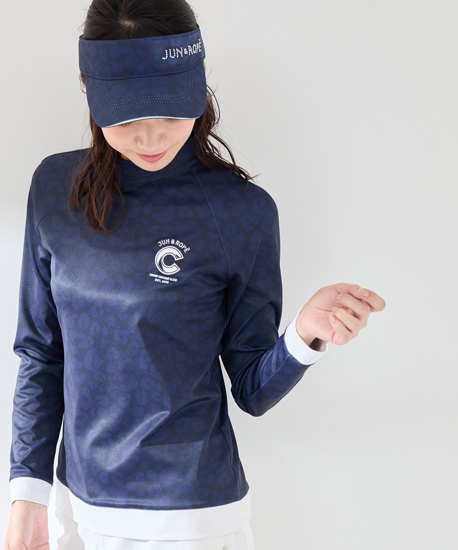 【ジュンアンドロペ/JUN&ROPE】の【UVカット】【接触冷感】【防透け】アニマル柄長袖モックプルオーバー インテリア・キッズ・メンズ・レディースファッション・服の通販 founy(ファニー) ファッション Fashion レディースファッション Fashion for Women トップス・カットソー Cut & Sew Tops カジュアルプルオーバー・ニットトップス Pullovers & Knit Tops / Casual Pullovers アニマル Animal Print ゴルフ Golf ストレッチ Stretch, Stretchy Fabric スリーブ Sleeve, Long Sleeve / Short Sleeve ポケット Pocket, Pocket Detail モックネック Mock Neck, Short Turtleneck 人気 Popular, Best Seller 長袖 Long Sleeve, Full Sleeve ネイビー(40)|ID: prp329100004799811 ipo3291000000034823957