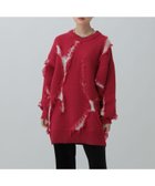 【レプシィム ローリーズファーム/LEPSIM LOWRYS FARM】のフリンジニットチュニック レッド35|ID: prp329100004799833 ipo3291000000035184915