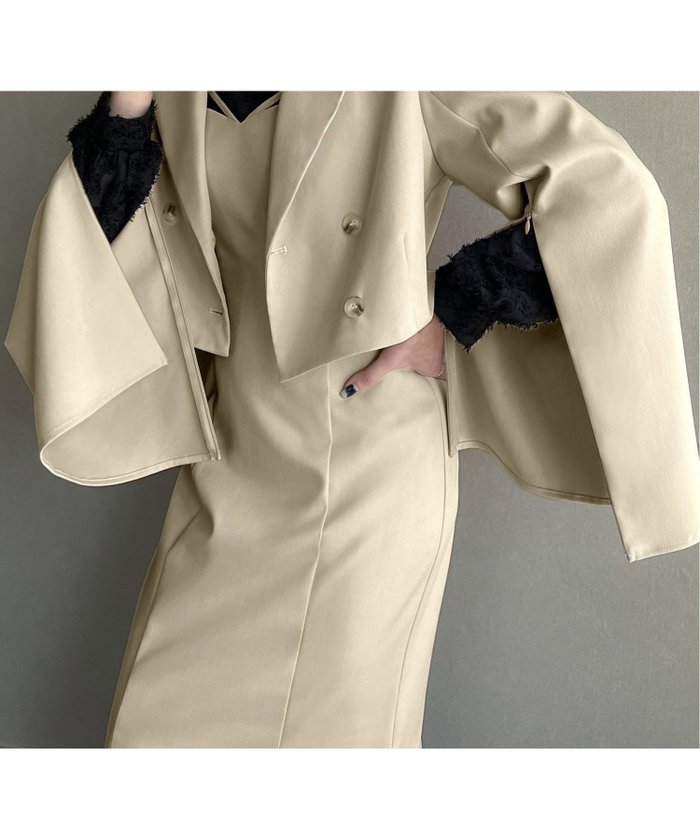 【ジュノア/JUNOAH】のジャケットセットキャミワンピース インテリア・キッズ・メンズ・レディースファッション・服の通販 founy(ファニー) https://founy.com/ ファッション Fashion レディースファッション Fashion for Women アウター Coat / Outerwear Collection レディースジャケット・軽アウター Jackets ワンピース Dresses キャミソールワンピース Camisole Dresses |ID: prp329100004799852 ipo3291000000034916801