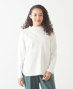 【メルローズ クレール/MELROSE claire】の【程よい厚み安心感のあるコットンスムースプルオーバー】 人気、トレンドファッション・服の通販 founy(ファニー) ファッション Fashion レディースファッション Fashion for Women トップス・カットソー Cut & Sew Tops カジュアルプルオーバー・ニットトップス Pullovers & Knit Tops / Casual Pullovers インナー Innerwear サロペット Overalls, Salopette スリット Slit, Slit Detail バランス Balance, Style Balance ベスト Vest, Waistcoat モックネック Mock Neck, Short Turtleneck |ID:prp329100004799853