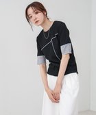 【バブ ブージュルード/Bab Bou Jeloud】の袖切り替えメローリブカットソー BLACK|ID: prp329100004799867 ipo3291000000034824225