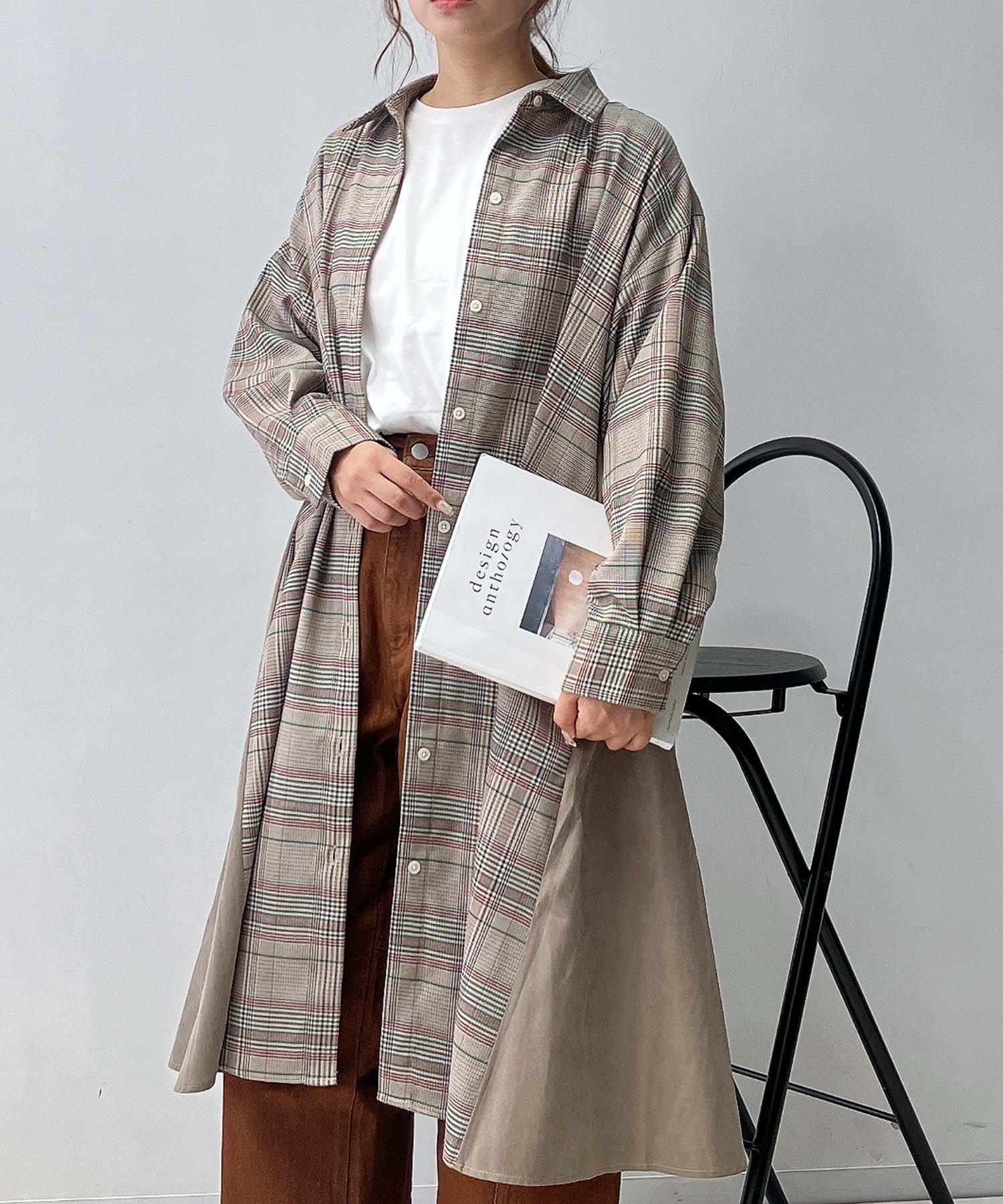 【アズノウアズ プラス/AS KNOW AS plus】の♪『ゆったりサイズ』ポケット付き異素材Aラインシャツワンピース インテリア・キッズ・メンズ・レディースファッション・服の通販 founy(ファニー) ファッション Fashion レディースファッション Fashion for Women ワンピース Dresses シャツワンピース / 1枚で着映えコーデ Shirt Dresses シンプル Simple, Minimal 長袖 Long Sleeve, Full Sleeve フレア Flare, Flared ポケット Pocket, Pocket Detail 再入荷 Restock / Back in Stock BERDチェック|ID: prp329100004799875 ipo3291000000034824265