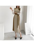 【ミニミニストア/miniministore】の袖切り替え ニットワンピース ロング配色 人気、トレンドファッション・服の通販 founy(ファニー) ファッション Fashion レディースファッション Fashion for Women ワンピース Dresses ニットワンピース Knit Dresses アクリル Acrylic Material スリーブ Sleeve, Long Sleeve / Short Sleeve 長袖 Long Sleeve, Full Sleeve フェミニン Feminine, Girly ラップ Wrap, Wrap Design ロング Long, Long-Length A/W・秋冬 Autumn/Winter エレガント 上品 Elegant thumbnail ブラウン*ベージュ|ID: prp329100004799876 ipo3291000000034824275