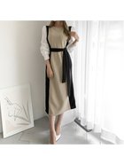 【ミニミニストア/miniministore】の袖切り替え ニットワンピース ロング配色 人気、トレンドファッション・服の通販 founy(ファニー) ファッション Fashion レディースファッション Fashion for Women ワンピース Dresses ニットワンピース Knit Dresses アクリル Acrylic Material スリーブ Sleeve, Long Sleeve / Short Sleeve 長袖 Long Sleeve, Full Sleeve フェミニン Feminine, Girly ラップ Wrap, Wrap Design ロング Long, Long-Length A/W・秋冬 Autumn/Winter エレガント 上品 Elegant thumbnail ブラック*ベージュ|ID: prp329100004799876 ipo3291000000034824277