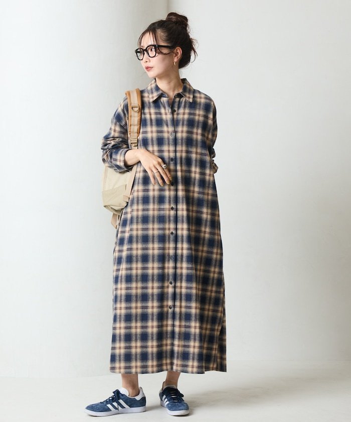 【フリークスストア/FREAK'S STORE】のネル チェック ビックシャツ ワンピース【限定展開】 25AW インテリア・キッズ・メンズ・レディースファッション・服の通販 founy(ファニー) ファッション Fashion レディースファッション Fashion for Women ワンピース Dresses シャツワンピース / 1枚で着映えコーデ Shirt Dresses 秋 Autumn スラックス Slacks, Dress Pants タートルネック Turtleneck, High Neck チェック Check, Plaid, Tartan デニム Denim, Jeans Material バランス Balance, Style Balance ベスト Vest, Waistcoat ポケット Pocket, Pocket Detail 羽織 Haori, Light Jacket ロング Long, Long-Length A/W・秋冬 Autumn/Winter 冬 Winter / This Winter おすすめ Recommended / Our Picks 2025年 2025 2025-2026秋冬・A/W Autumn/Winter 2025–26 AW25–26 ネイビー|ID: prp329100004799884 ipo3291000000034870259