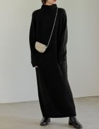 【リエディ/Re:EDIT】のブークレリブニットハイネックIラインマキシワンピース 人気、トレンドファッション・服の通販 founy(ファニー) ファッション Fashion レディースファッション Fashion for Women ワンピース Dresses マキシ丈ワンピース・ロングドレス Maxi Dresses / Long One-Pieces コンパクト Compact, Small Size スリット Slit, Slit Detail バランス Balance, Style Balance フェミニン Feminine, Girly 楽ちん Easy Fit, Comfortable thumbnail ブラック|ID: prp329100004799887 ipo3291000000034824334