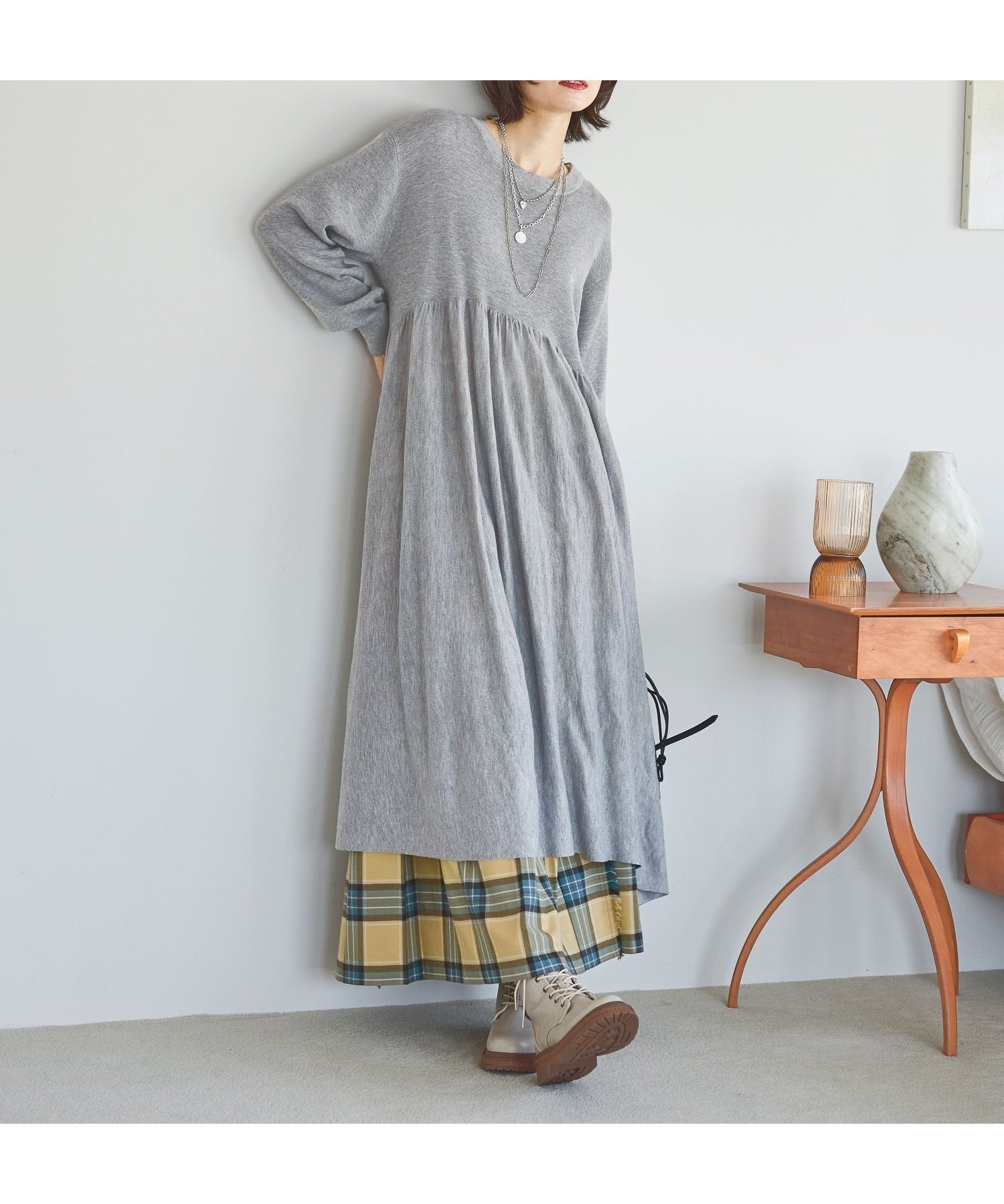 【ニコアンド/niko and】のアソートレングスクルーネックワンピース インテリア・キッズ・メンズ・レディースファッション・服の通販 founy(ファニー) ファッション Fashion レディースファッション Fashion for Women ワンピース Dresses おすすめ Recommended / Our Picks カットソー Cut and Sewn Top ギャザー Gathered, Ruffled シンプル Simple, Minimal チュニック Tunic, Long Top ロング Long, Long-Length エレガント 上品 Elegant 人気 Popular, Best Seller 今季 This Season, Current Season ライトグレー|ID: prp329100004799888 ipo3291000000034824340