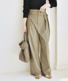 【シップス フォー ウィメン/SHIPS】のquaranciel 洗濯機可能 ハンサム ハイウエスト ベルト ワイド パンツ ブラウン|ID: prp329100004799896 ipo3291000000034858244