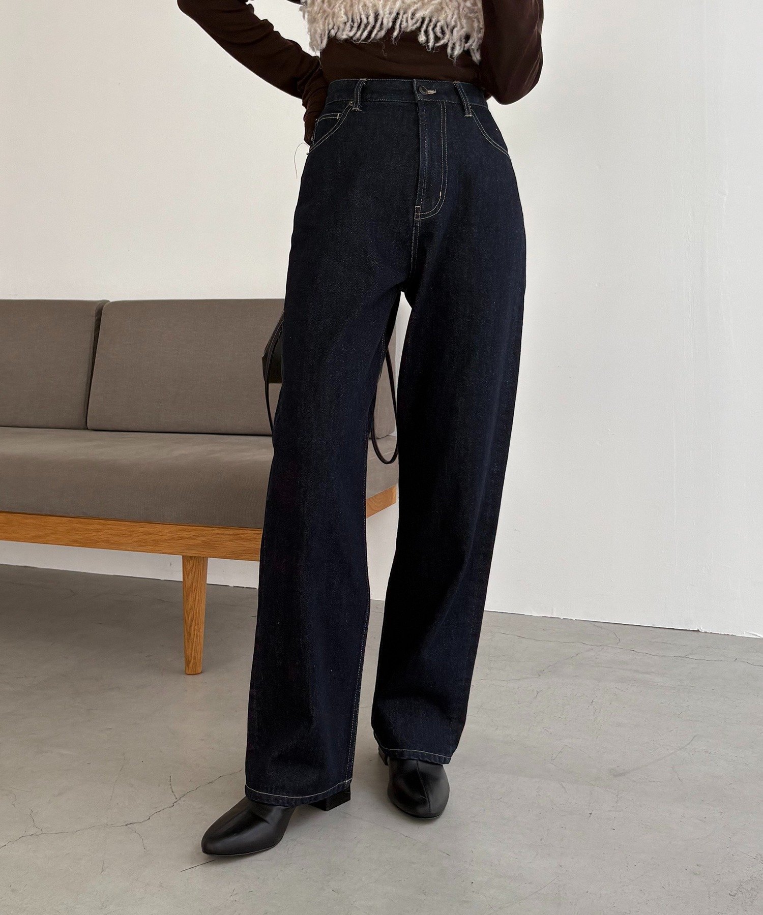 【カプリシューレマージュ/CAPRICIEUX LEMAGE】の【新色/人気アイテムがアップグレード】13ozハイウエストストレートデニム インテリア・キッズ・メンズ・レディースファッション・服の通販 founy(ファニー) ファッション Fashion レディースファッション Fashion for Women インディゴ Indigo Denim インナー Innerwear カーディガン Cardigan, Knitwear ギャザー Gathered, Ruffled ストレート Straight, Straight Cut デニム Denim, Jeans Material パッチ Patch, Appliqué ビスチェ Bustier, Corset Top 人気 Popular, Best Seller インディゴブルー|ID: prp329100004799909 ipo3291000000034903778