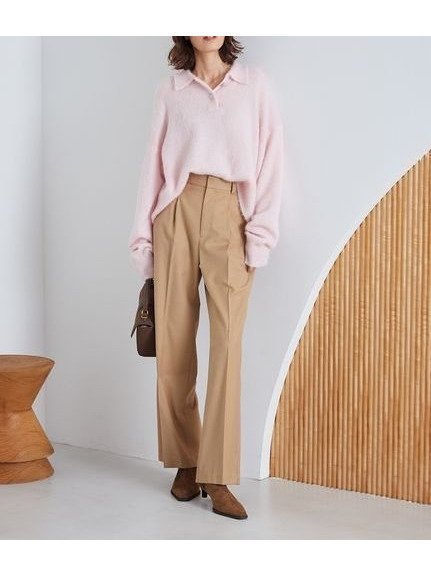 【ミラオーウェン/Mila Owen】のセンタープレスパンツ インテリア・キッズ・メンズ・レディースファッション・服の通販 founy(ファニー) 　ファッション　Fashion　レディースファッション　Fashion for Women　パンツ　Pants & Trousers　ストレート　Straight, Straight Cut　スマート　Smart, Elegant　センター　Center, Center Line　ベーシック　Basic, Essential　モダン　Modern, Contemporary　ワイド　Wide, Wide Fit　人気　Popular, Best Seller　定番　Standard, Basic Item　CML[038]|ID: prp329100004799919 ipo3291000000034824559