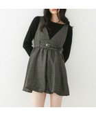 【ヘザー/Heather】のベルト付きバルーンミニジャンスカ グレー|ID: prp329100004799935 ipo3291000000034937062