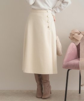 【クチュール ブローチ/Couture Brooch】の【通勤/金ボタン】フェイクウール ポンチスカート 人気、トレンドファッション・服の通販 founy(ファニー) ファッション Fashion レディースファッション Fashion for Women スカート Skirts 2025年 2025 2025-2026秋冬・A/W Autumn/Winter 2025–26 AW25–26 スマート Smart, Elegant フレア Flare, Flared ポケット Pocket, Pocket Detail ラップ Wrap, Wrap Design ビジネス 仕事 通勤 Business / Work / Commuting |ID:prp329100004799940