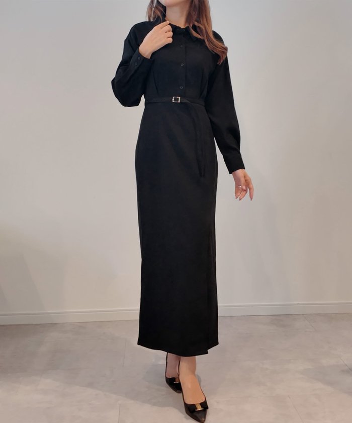 【ジュノア/JUNOAH】の微起毛ウエストベルトシャツワンピース インテリア・キッズ・メンズ・レディースファッション・服の通販 founy(ファニー) https://founy.com/ ファッション Fashion レディースファッション Fashion for Women ワンピース Dresses シャツワンピース / 1枚で着映えコーデ Shirt Dresses ベルト&ウエストマーク Belts & Waist Accessories |ID: prp329100004799942 ipo3291000000034999701