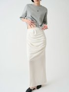 【ミースロエ/MIESROHE】のドレープイージーカットスカート 人気、トレンドファッション・服の通販 founy(ファニー) ファッション Fashion レディースファッション Fashion for Women スカート Skirts ギャザー Gathered, Ruffled サテン Satin, Glossy Fabric シンプル Simple, Minimal ストレート Straight, Straight Cut スマート Smart, Elegant バランス Balance, Style Balance thumbnail WHT[001]|ID: prp329100004799977 ipo3291000000034824864