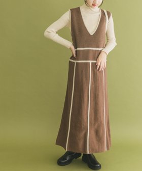 【アイテムズアーバンリサーチ/ITEMS URBAN RESEARCH】のパイピングニットジャンパースカート 人気、トレンドファッション・服の通販 founy(ファニー) ファッション Fashion レディースファッション Fashion for Women スカート Skirts 2025年 2025 2025-2026秋冬・A/W Autumn/Winter 2025–26 AW25–26 冬 Winter / This Winter インナー Innerwear A/W・秋冬 Autumn/Winter |ID:prp329100004799979