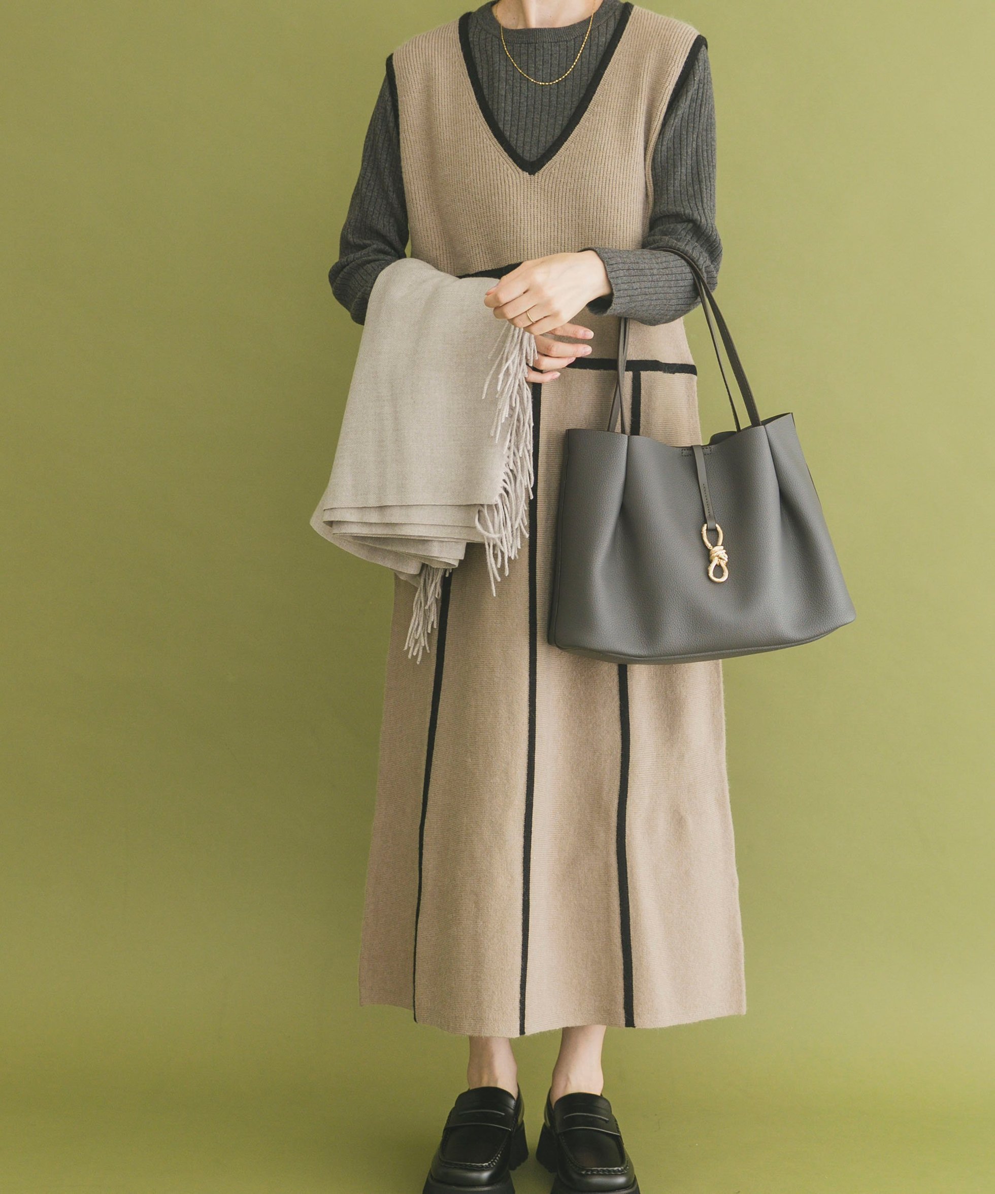 【アイテムズアーバンリサーチ/ITEMS URBAN RESEARCH】のパイピングニットジャンパースカート インテリア・キッズ・メンズ・レディースファッション・服の通販 founy(ファニー) ファッション Fashion レディースファッション Fashion for Women スカート Skirts 2025年 2025 2025-2026秋冬・A/W Autumn/Winter 2025–26 AW25–26 冬 Winter / This Winter インナー Innerwear A/W・秋冬 Autumn/Winter ベージュ系その他|ID: prp329100004799979 ipo3291000000034907152