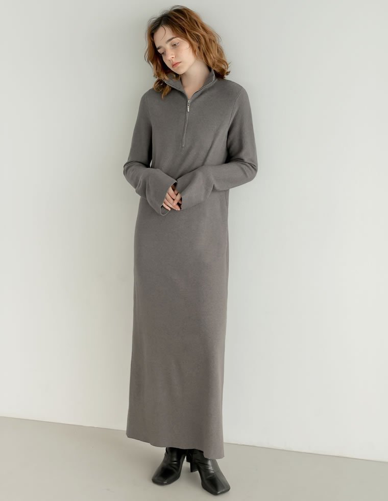 【リエディ/Re:EDIT】のミラノリブハーフジップニットワンピース インテリア・キッズ・メンズ・レディースファッション・服の通販 founy(ファニー) ファッション Fashion レディースファッション Fashion for Women ワンピース Dresses ニットワンピース Knit Dresses コンパクト Compact, Small Size シンプル Simple, Minimal ジップ Zip, Zipper ハイネック High Neck, Mock Neck バランス Balance, Style Balance 秋 Autumn チャコールグレー|ID: prp329100004799984 ipo3291000000034824897