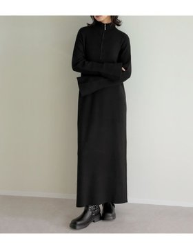 【リエディ/Re:EDIT】のミラノリブハーフジップニットワンピース 人気、トレンドファッション・服の通販 founy(ファニー) ファッション Fashion レディースファッション Fashion for Women ワンピース Dresses ニットワンピース Knit Dresses コンパクト Compact, Small Size シンプル Simple, Minimal ジップ Zip, Zipper ハイネック High Neck, Mock Neck バランス Balance, Style Balance 秋 Autumn |ID:prp329100004799984