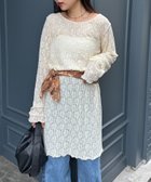 【チャオパニックティピー/CIAOPANIC TYPY】のシアーレースチュニックワンピース アイボリー|ID: prp329100004799986 ipo3291000000035168984