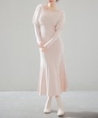 【セゾンドパピヨン/SAISON DE PAPILLON】のフェザーとニットスカートがドッキング2wayワンピース 人気、トレンドファッション・服の通販 founy(ファニー) ファッション Fashion レディースファッション Fashion for Women スカート Skirts インナー Innerwear キャミソール Camisole, Spaghetti Strap Top ドッキング Docking, Mixed Material バランス Balance, Style Balance フェザー Feather, Feather Detail フェミニン Feminine, Girly フレア Flare, Flared プリーツ Pleats, Pleated マーメイド Mermaid, Fishtail Silhouette エレガント 上品 Elegant thumbnail ピンクベージュ|ID: prp329100004799992 ipo3291000000034968030