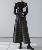 【ラジュール/Lajour】のツイード調ジャンパースカート 人気、トレンドファッション・服の通販 founy(ファニー) ファッション Fashion レディースファッション Fashion for Women スカート Skirts クラシカル Classical, Vintage-Inspired シルバー Silver, Metallic Silver ツイード Twill, Twill Weave フロント Front, Front Design thumbnail ダークグレーチェック|ID: prp329100004800003 ipo3291000000034948732
