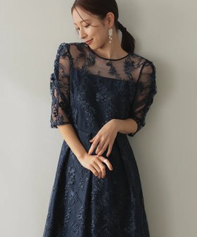 【プレフェリール/PREFERIR】の刺繍レースバックリボン結婚式パーティードレス 人気、トレンドファッション・服の通販 founy(ファニー) ファッション Fashion レディースファッション Fashion for Women ワンピース Dresses フォーマル・パーティードレス・結婚式用ドレス Elegant & Casual Dresses エレガント 上品 Elegant オケージョン Occasion Wear ドレス Dress, One-Piece ラベンダー Lavender リボン Ribbon, Bow レース Lace, Lace Fabric 二次会 After Party 結婚式 Wedding |ID:prp329100004800016