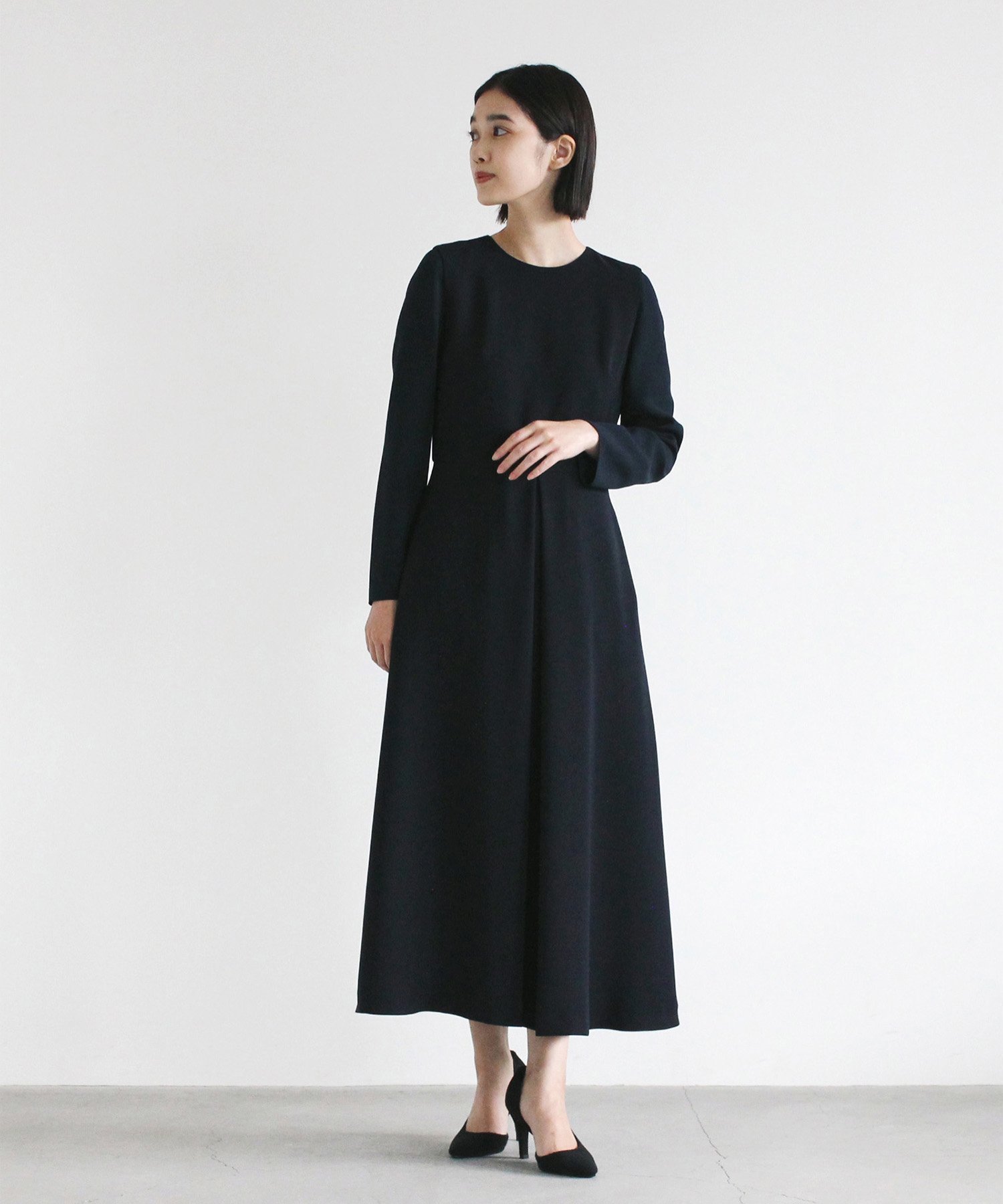 【カエン/Kaene】のシフォン合わせロングワンピース インテリア・キッズ・メンズ・レディースファッション・服の通販 founy(ファニー) 　ファッション　Fashion　レディースファッション　Fashion for Women　ワンピース　Dresses　シフォン　Chiffon, Lightweight Fabric　シンプル　Simple, Minimal　ジャケット　Jacket, Outerwear　ロング　Long, Long-Length　おすすめ　Recommended / Our Picks　セレモニー　Ceremony　入学式　Entrance Ceremony　卒業式　Graduation Ceremony　ビジネス 仕事 通勤　Business / Work / Commuting　結婚式　Wedding　ネイビー|ID: prp329100004800018 ipo3291000000035019656