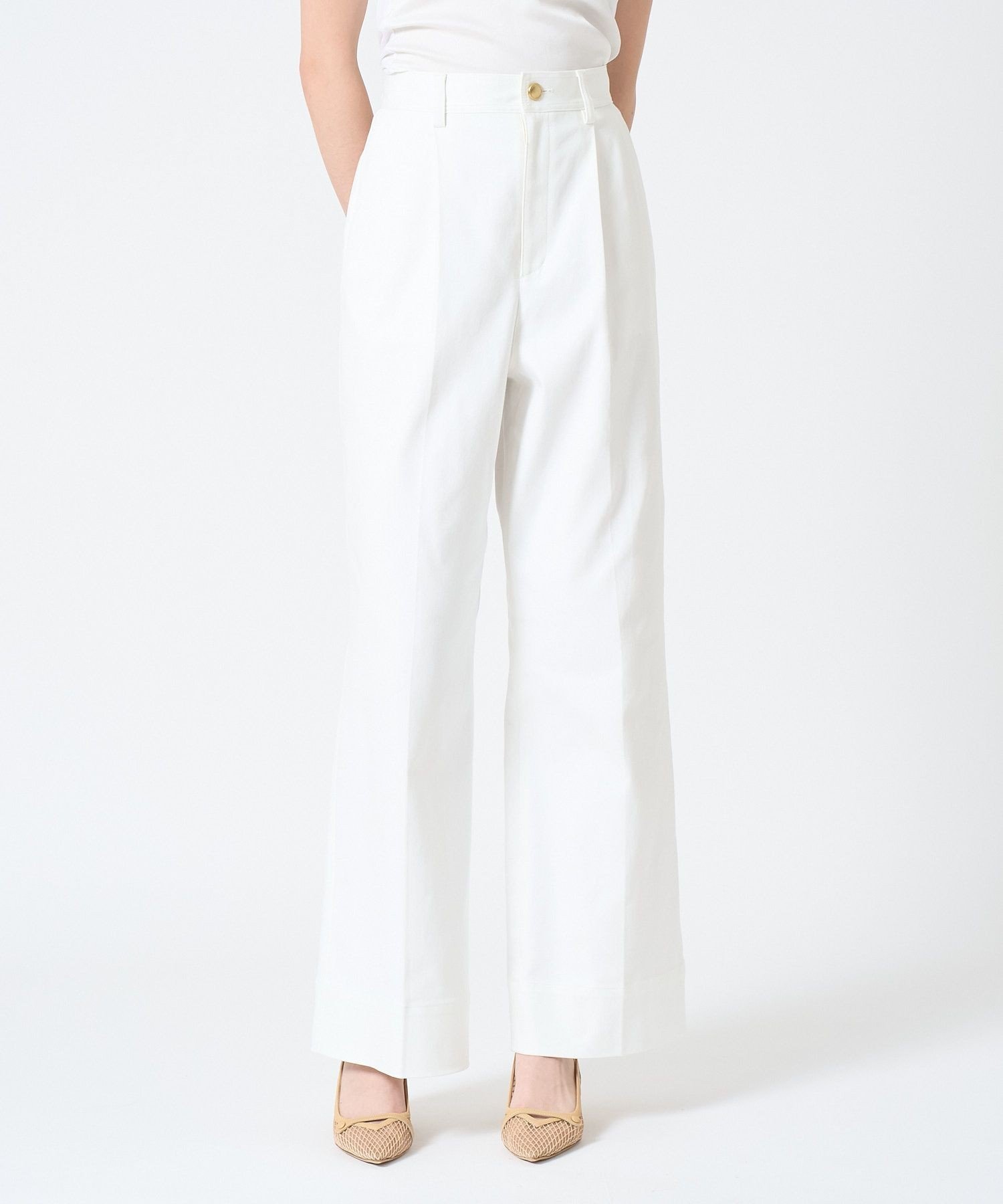 【アナイ/ANAYI】の【セットアップ対応商品】デニムライクタックパンツ インテリア・キッズ・メンズ・レディースファッション・服の通販 founy(ファニー) 　ファッション　Fashion　レディースファッション　Fashion for Women　セットアップ　Matching Sets　レディースパンツ・ボトムス　Pants & Trousers / Bottoms　ジャケット　Jacket, Outerwear　ストレッチ　Stretch, Stretchy Fabric　スマート　Smart, Elegant　スラックス　Slacks, Dress Pants　セットアップ　Set-Up, Coordinated Outfit　センター　Center, Center Line　雑誌　Magazine, Fashion Magazine　ツイル　Twist, Twisted Detail　デニム　Denim, Jeans Material　ポケット　Pocket, Pocket Detail　A/W・秋冬　Autumn/Winter　再入荷　Restock / Back in Stock　white|ID: prp329100004800336 ipo3291000000035071293