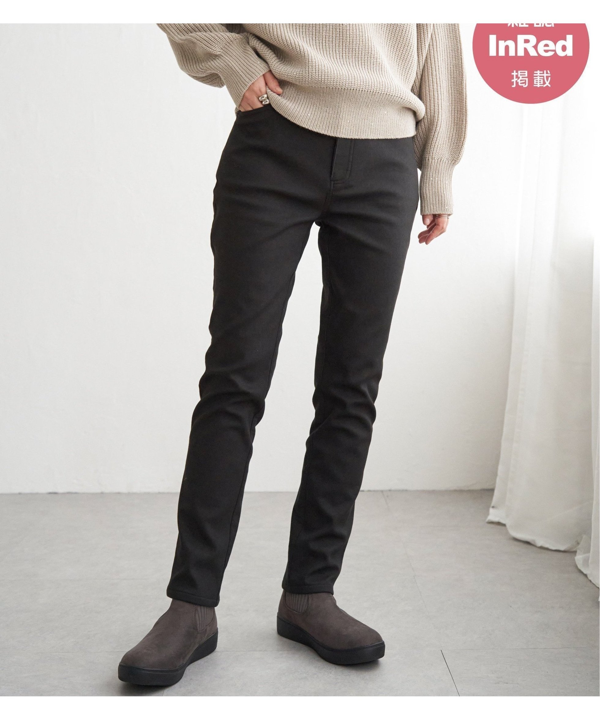 【イッカ/ikka】の【雑誌InRed12月号掲載】GOKU楽パンツ ボンディングスキニー インテリア・キッズ・メンズ・レディースファッション・服の通販 founy(ファニー) 　雑誌掲載アイテム　Magazine Picks & Fashion Features　ファッション雑誌　Fashion Magazines　インレッド　InRed　ファッション　Fashion　レディースファッション　Fashion for Women　パンツ　Pants & Trousers　12月号　December Issue　おすすめ　Recommended / Our Picks　ストレッチ　Stretch, Stretchy Fabric　デニム　Denim, Jeans Material　ベーシック　Basic, Essential　ボンディング　Bonding, Bonded Fabric　ポケット　Pocket, Pocket Detail　冬　Winter / This Winter　定番　Standard, Basic Item　雑誌　Magazine, Fashion Magazine　ブラック|ID: prp329100004800369 ipo3291000000034827939