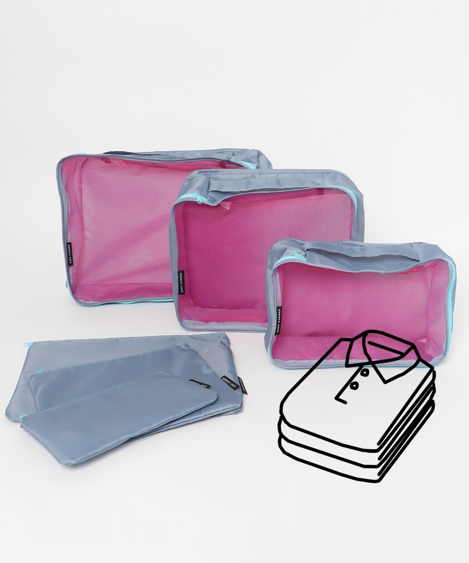 【アーバンリサーチ ドアーズ/URBAN RESEARCH DOORS】のTINY GARDEN PRODUCTS トラベルポーチ 6Pセット 人気、トレンドファッション・服の通販 founy(ファニー) 　ファッション　Fashion　レディースファッション　Fashion for Women　ポーチ&ミニバッグ　Pouches & Mini Bags　おすすめ　Recommended / Our Picks　シューズ　Shoes, Footwear　トラベル　Travel, Travel Gear　ポーチ　Pouch, Small Case　メッシュ　Mesh, Net Fabric　旅行　Travel　 other-1|ID: prp329100004800434 ipo3291000000035167188