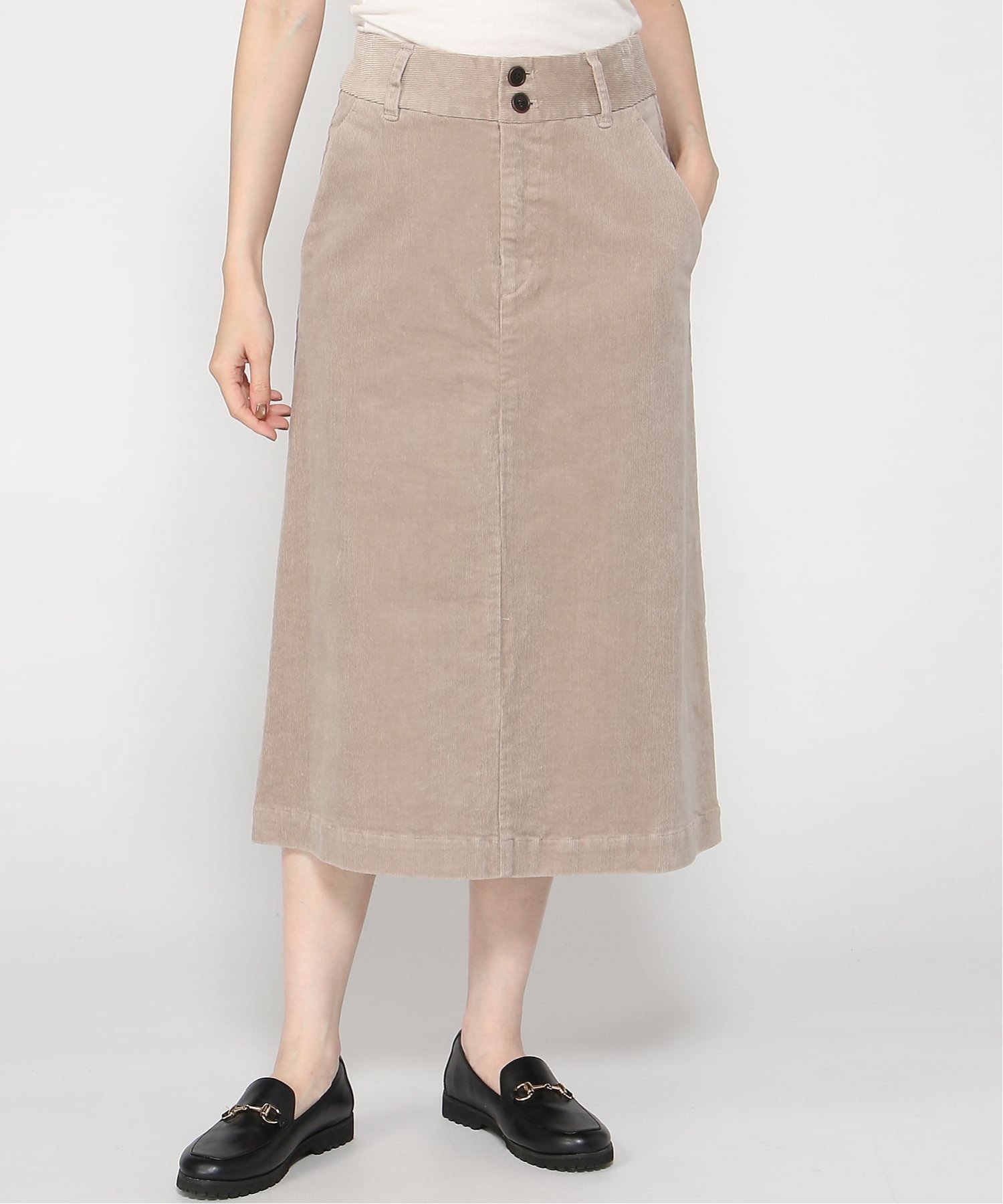 【パドカレ/pas de calais】のスカート インテリア・キッズ・メンズ・レディースファッション・服の通販 founy(ファニー) 　ファッション　Fashion　レディースファッション　Fashion for Women　スカート　Skirts　コーデュロイ　Corduroy, Cord Fabric　A/W・秋冬　Autumn/Winter　ライトベージュ|ID: prp329100004800448 ipo3291000000034986092