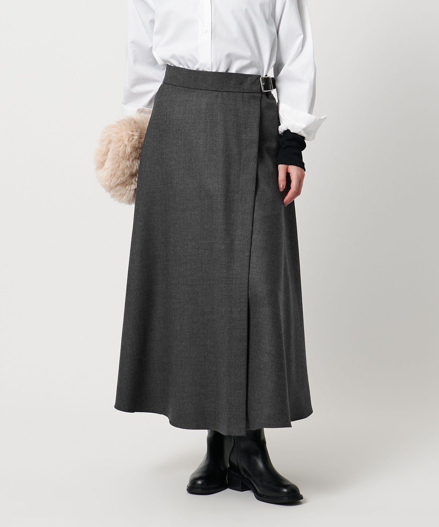 【ユナイテッドアローズ/UNITED ARROWS】の【別注】 O NEIL of DUBLIN ワープ スイング スカート インテリア・キッズ・メンズ・レディースファッション・服の通販 founy(ファニー) ファッション Fashion レディースファッション Fashion for Women スカート Skirts カーディガン Cardigan, Knitwear キルト Quilt, Quilted Fabric コンパクト Compact, Small Size シルク Silk, 100% Silk シンプル Simple, Minimal フレア Flare, Flared 別注 Limited Edition, Custom Order リブニット Rib Knit, Ribbed Knit ロング Long, Long-Length おすすめ Recommended / Our Picks エレガント 上品 Elegant DK.GRAY|ID: prp329100004800495 ipo3291000000034828799