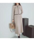 【ナチュラル ビューティー ベーシック/NATURAL BEAUTY BASIC】のバイカラーニットカーデ スカート 人気、トレンドファッション・服の通販 founy(ファニー) ファッション Fashion レディースファッション Fashion for Women スカート Skirts カーディガン Cardigan, Knitwear ダブル Double, Double-Breasted フレア Flare, Flared エレガント 上品 Elegant thumbnail ベージュ×クロ2|ID: prp329100004800501 ipo3291000000034935582