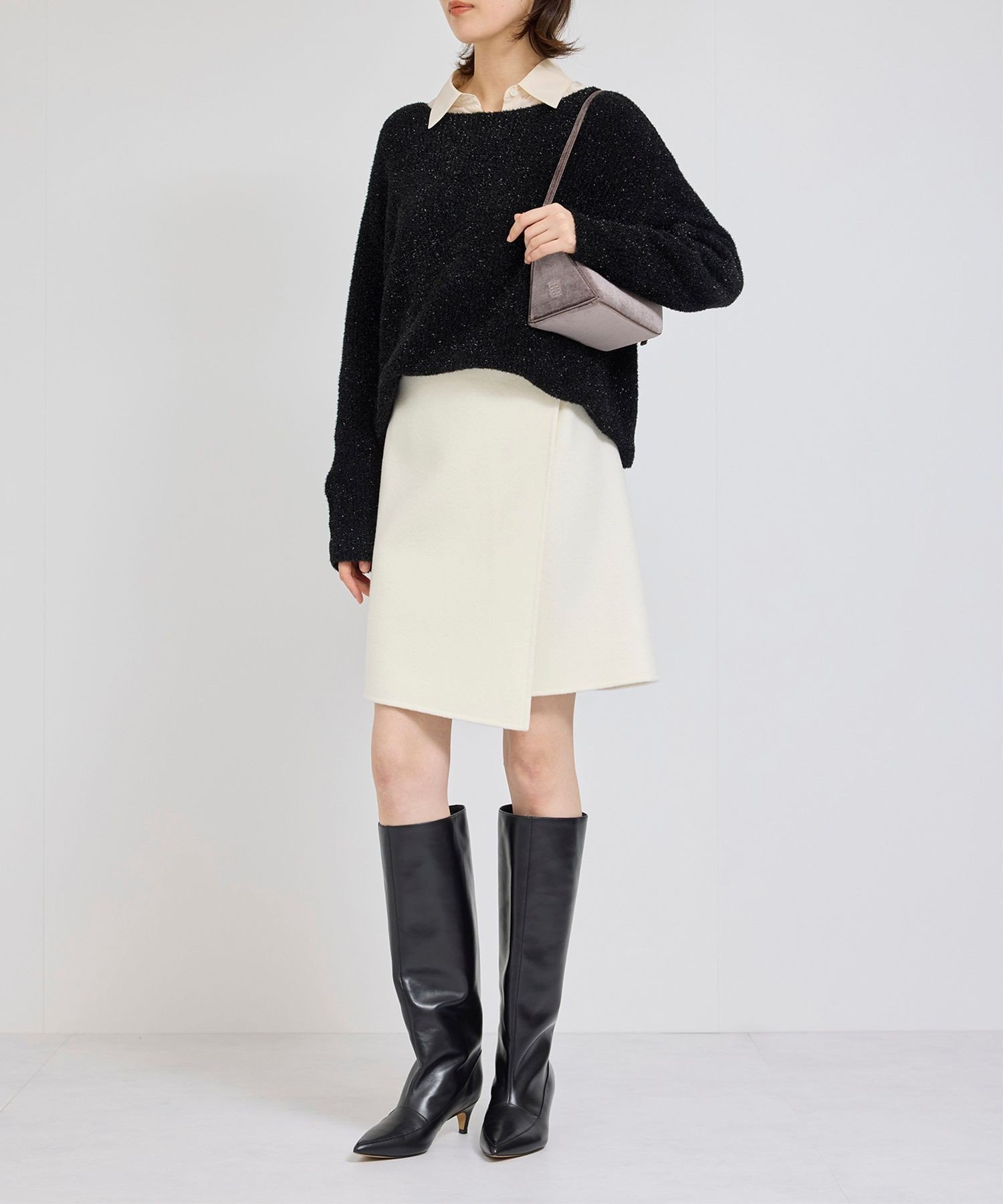 【ロペ/ROPE'】のラムリバーラップミニスカート インテリア・キッズ・メンズ・レディースファッション・服の通販 founy(ファニー) 　ファッション　Fashion　レディースファッション　Fashion for Women　スカート　Skirts　ミニスカート　Mini Skirts　今季　This Season, Current Season　セットアップ　Set-Up, Coordinated Outfit　タイツ　Tights, Legwear　台形　A-Line, Trapezoid Shape　ポケット　Pocket, Pocket Detail　ミドル　Middle Length, Mid Height　ミニスカート　Mini Skirt, Short Skirt　ラップ　Wrap, Wrap Design　ロング　Long, Long-Length　A/W・秋冬　Autumn/Winter　おすすめ　Recommended / Our Picks　オフホワイト(15)|ID: prp329100004800544 ipo3291000000034829119