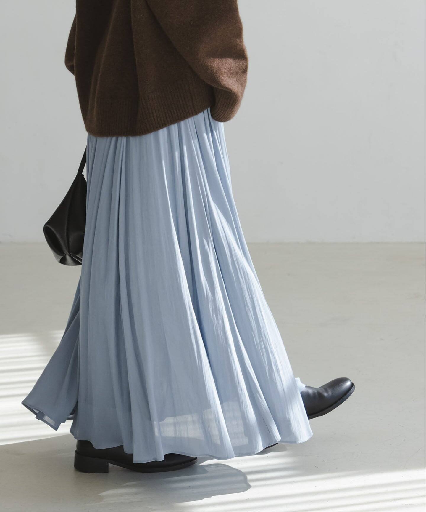 【ノーブル / スピック&スパン/NOBLE / Spick & Span】の割線シフォンギャザースカート 人気、トレンドファッション・服の通販 founy(ファニー) 　ファッション　Fashion　レディースファッション　Fashion for Women　スカート　Skirts　エレガント 上品　Elegant　シャーリング　Shirring, Ruched　A/W・秋冬　Autumn/Winter　 other-1|ID: prp329100004800600 ipo3291000000035072059