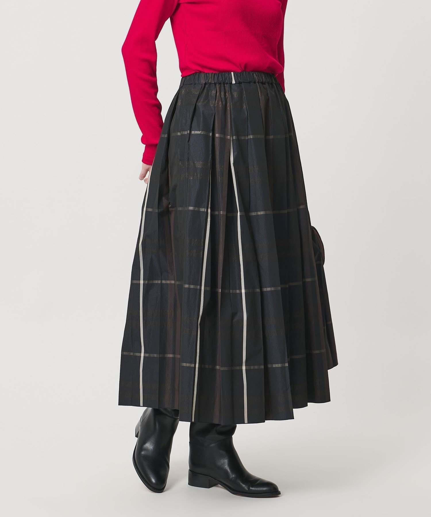 【ユナイテッドアローズ/UNITED ARROWS】のチェック タフタ プリーツスカート 人気、トレンドファッション・服の通販 founy(ファニー) ファッション Fashion レディースファッション Fashion for Women スカート Skirts プリーツスカート / 上品フェミニンスタイル Pleated Skirts 秋 Autumn コンパクト Compact, Small Size サンダル Sandals, Summer Shoes タイツ Tights, Legwear タフタ Taffeta, Structured Fabric チェック Check, Plaid, Tartan バランス Balance, Style Balance フィット Fit, Slim Fit フレア Flare, Flared プリーツ Pleats, Pleated ロング Long, Long-Length おすすめ Recommended / Our Picks other-1|ID: prp329100004800603 ipo3291000000034880800