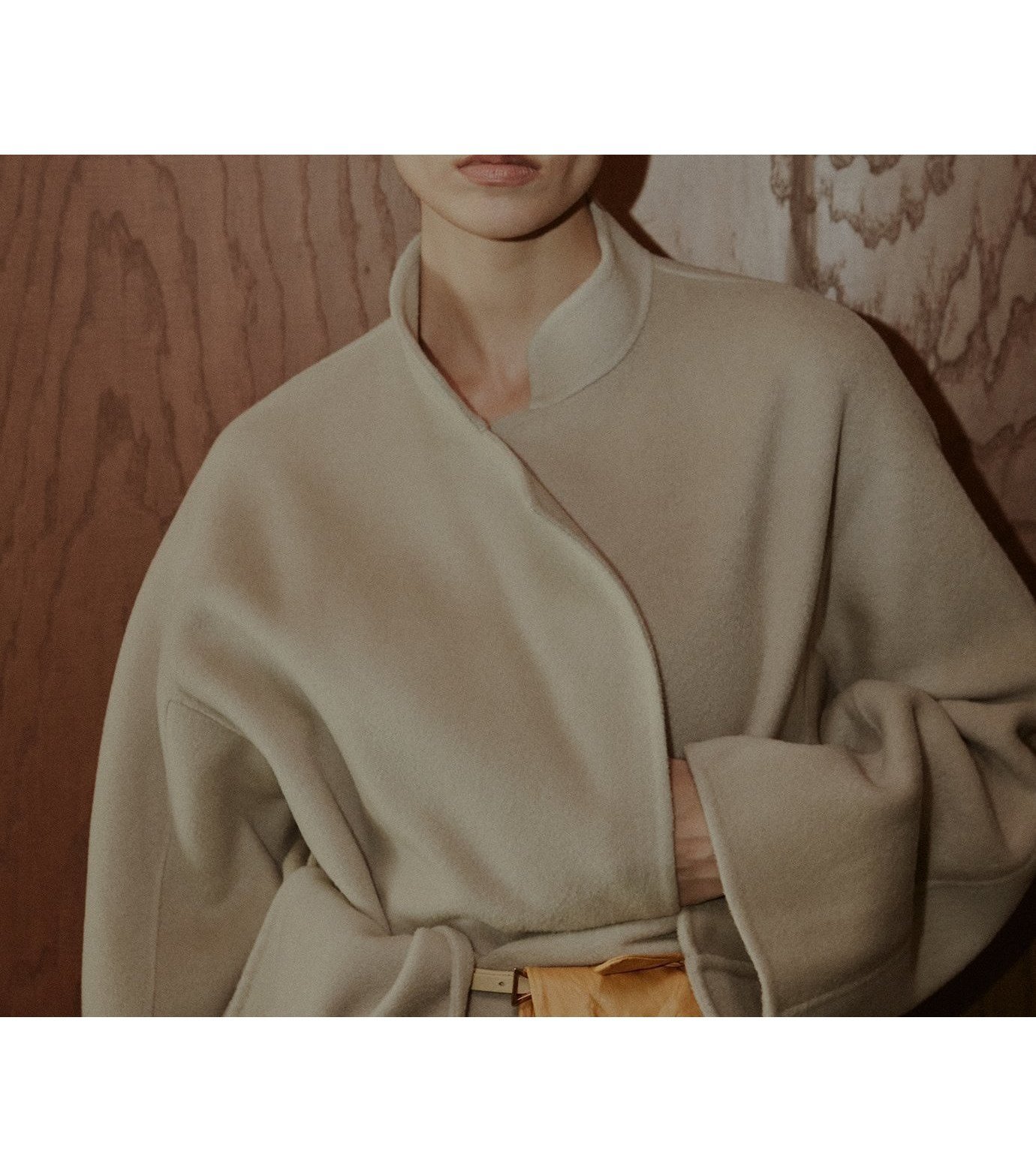 【ルシェル ブルー/LE CIEL BLEU】のダブルフェイスラップコート/Double Face Wrap Coat Matching Scarf インテリア・キッズ・メンズ・レディースファッション・服の通販 founy(ファニー) 　ファッション　Fashion　レディースファッション　Fashion for Women　アウター　Coat / Outerwear Collection　コート・ロングコート・ピーコート　Long Coats, Peacoats & More　エレガント 上品　Elegant　クール　Cool, Chic　スカーフ　Scarf, Neckwear　スタンド　Stand Collar, Upright Stand　トレンチ　Trench, Trench Coat　マフラー　Scarf, Muffler　ミックス　Mix, Mixed Style　ラップ　Wrap, Wrap Design　リボン　Ribbon, Bow　ライトベージュ|ID: prp329100004800615 ipo3291000000034963500