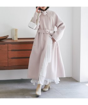 【ラブティックボンボン/La boutique BonBon】の【お上品大人っぽコート】ダブルフェイス2WAYロングコート 人気、トレンドファッション・服の通販 founy(ファニー) ファッション Fashion レディースファッション Fashion for Women アウター Coat / Outerwear Collection コート・ロングコート・ピーコート Long Coats, Peacoats & More オーガンジー Organza Fabric スタンド Stand Collar, Upright Stand スマホ Smartphone, Mobile Device ダブル Double, Double-Breasted デニム Denim, Jeans Material トレンチ Trench, Trench Coat 人気 Popular, Best Seller フェイス Face, Facial Design ポケット Pocket, Pocket Detail ロング Long, Long-Length おすすめ Recommended / Our Picks エレガント 上品 Elegant |ID:prp329100004800620