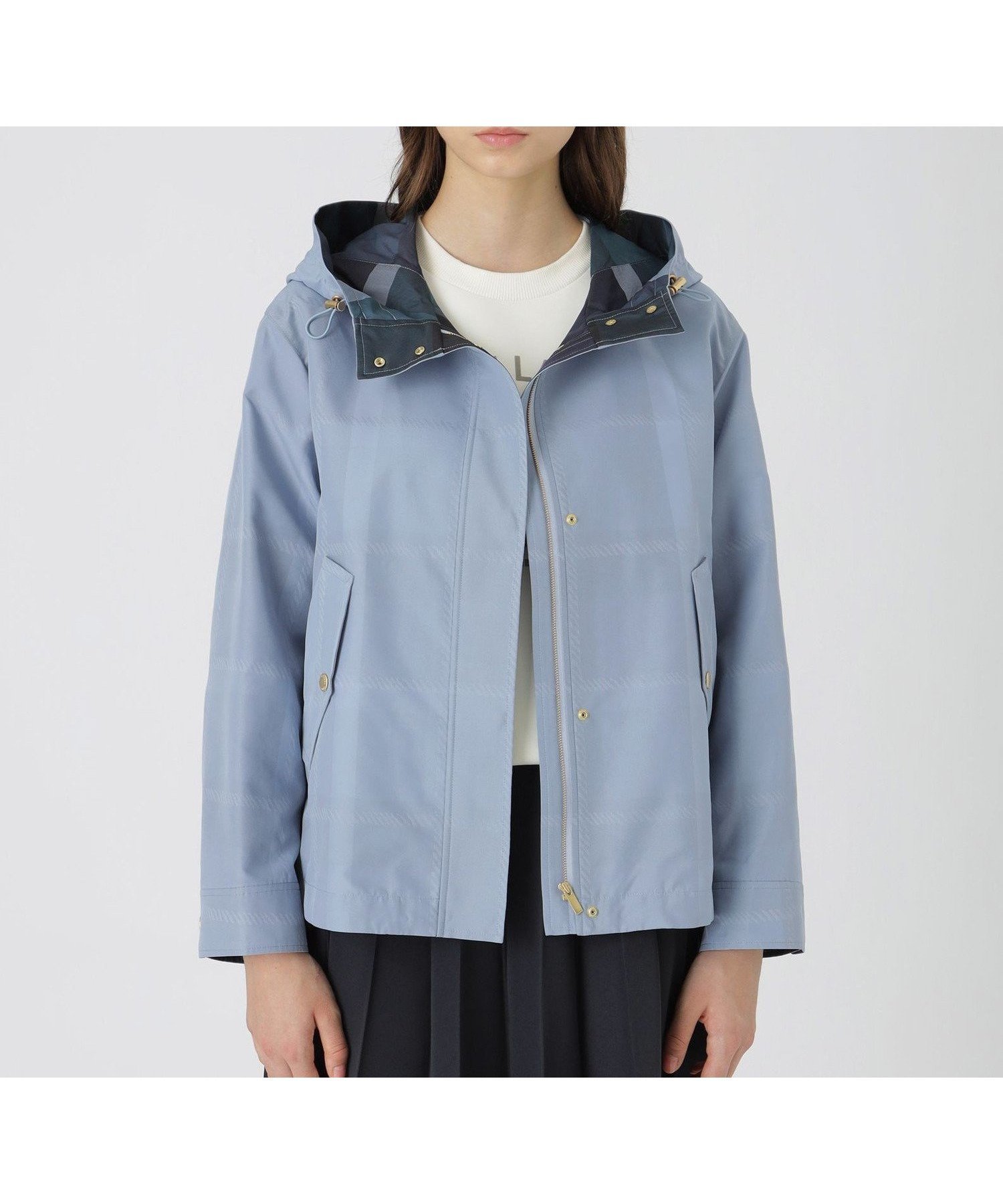 【ブルーレーベル クレストブリッジ/BLUE LABEL CRESTBRIDGE】の【はっ水】クレストブリッジチェックマウンテンパーカー 人気、トレンドファッション・服の通販 founy(ファニー) 　ファッション　Fashion　レディースファッション　Fashion for Women　トップス・カットソー　Cut & Sew Tops　レディースパーカー・カジュアルフーディー　Casual Hoodies & Sweatshirts　タフタ　Taffeta, Structured Fabric　チェック　Check, Plaid, Tartan　パーカー　Hoodie, Parka　ボトム　Bottoms, Lower Wear　 other-1|ID: prp329100004800622 ipo3291000000035080301