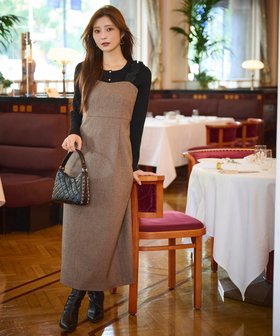 【プロポーション ボディドレッシング/PROPORTION BODY DRESSING】のフリルショルダーワンピース 25AW 人気、トレンドファッション・服の通販 founy(ファニー) ファッション Fashion レディースファッション Fashion for Women ワンピース Dresses 2025年 2025 2025-2026秋冬・A/W Autumn/Winter 2025–26 AW25–26 スリット Slit, Slit Detail チェック Check, Plaid, Tartan フリル Frill, Ruffle |ID:prp329100004800623