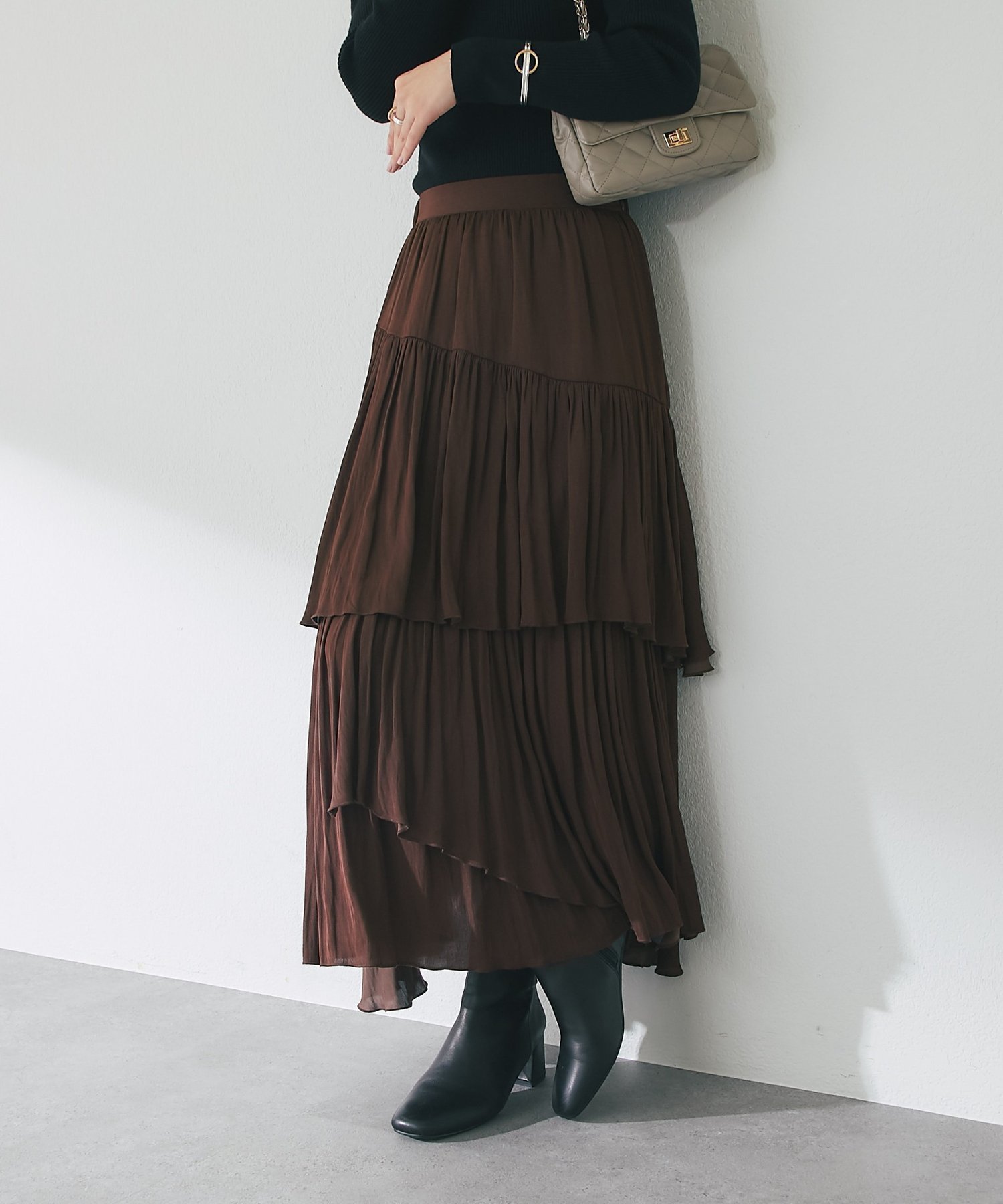 【ラブティックボンボン/La boutique BonBon】の【新色追加!miki監修・3サイズあり】イレヘムティアードスカート インテリア・キッズ・メンズ・レディースファッション・服の通販 founy(ファニー) ファッション Fashion レディースファッション Fashion for Women スカート Skirts ティアードスカート Tiered Skirts ギャザー Gathered, Ruffled スニーカー Sneakers, Trainers ティアード Tiered, Tiered Style なめらか Smooth, Silky Texture 人気 Popular, Best Seller ポケット Pocket, Pocket Detail おすすめ Recommended / Our Picks エレガント 上品 Elegant ブラウン|ID: prp329100004800633 ipo3291000000034829758