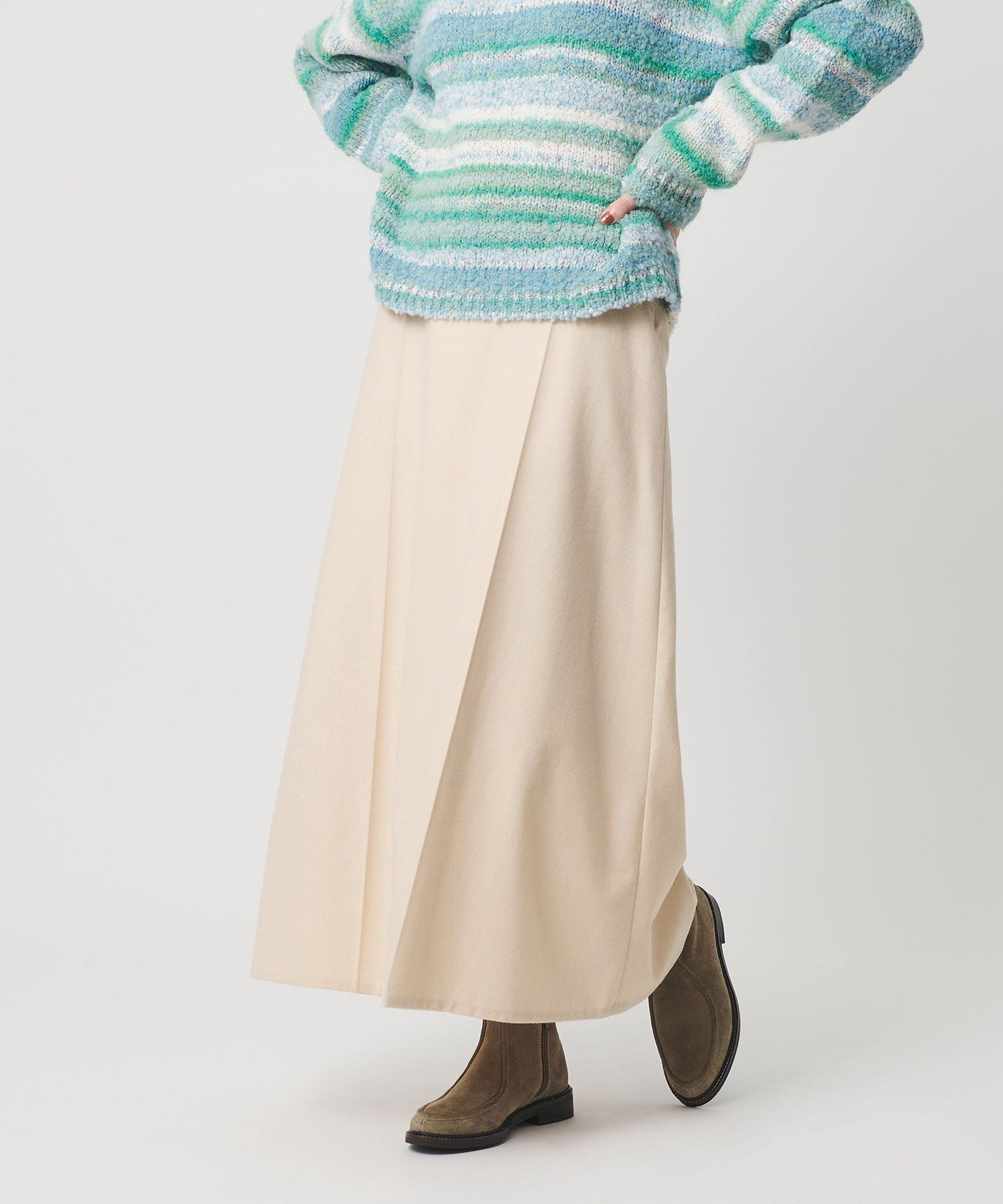 【ビューティ&ユース ユナイテッドアローズ/BEAUTY&YOUTH / UNITED ARROWS】の毛ポリエステル フランネル プレスフレアスカート インテリア・キッズ・メンズ・レディースファッション・服の通販 founy(ファニー) 　ファッション　Fashion　レディースファッション　Fashion for Women　スカート　Skirts　Aライン・フレアスカート　A-Line & Flared Skirts　クラシカル　Classical, Vintage-Inspired　シンプル　Simple, Minimal　フラット　Flat, Flat Shoes　フレア　Flare, Flared　おすすめ　Recommended / Our Picks　OFF WHITE|ID: prp329100004800636 ipo3291000000035133176