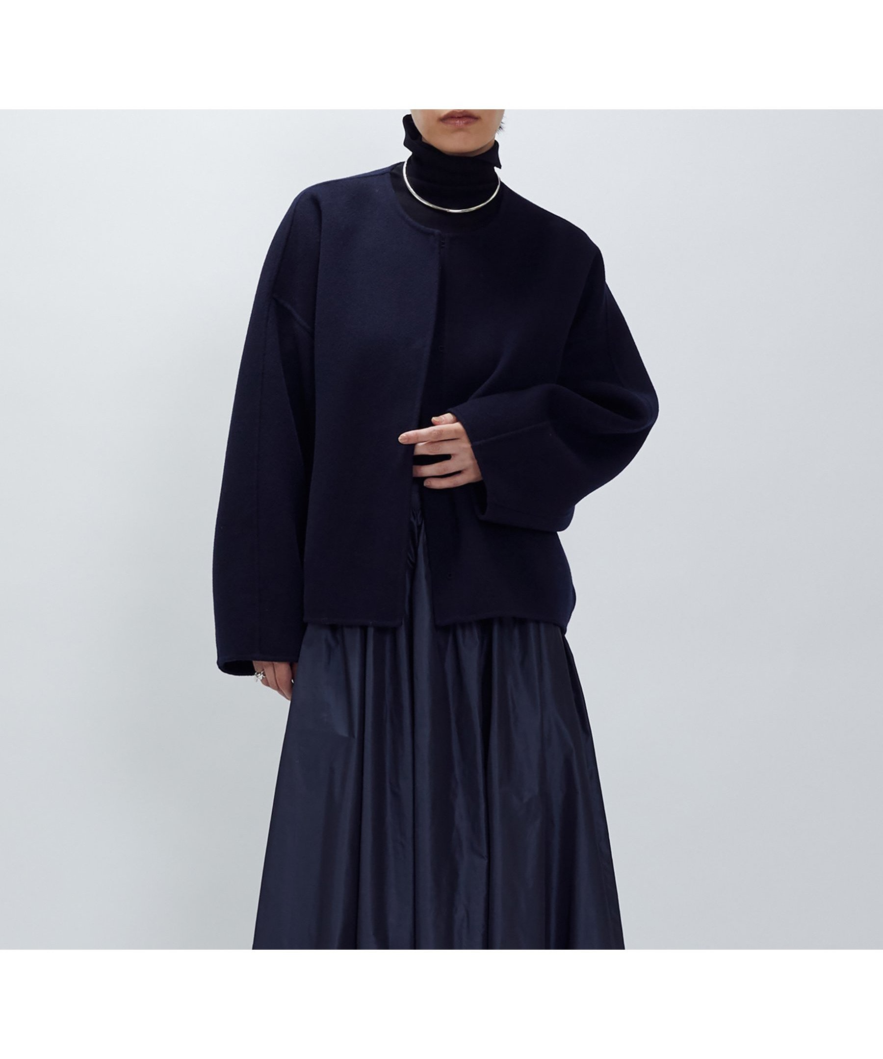 【プルミエ アロンディスモン/1er Arrondissement / MEN】のダブルビーバーコクーンショートコート インテリア・キッズ・メンズ・レディースファッション・服の通販 founy(ファニー) 　ファッション　Fashion　メンズファッション　Fashion for Men　コンパクト　Compact, Small Size　ジャケット　Jacket, Outerwear　モダン　Modern, Contemporary　Navy|ID: prp329100004800640 ipo3291000000034998554