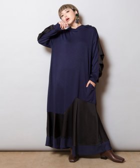 【オズモーシス/OSMOSIS】の切替フレアーヘムフードワンピース 人気、トレンドファッション・服の通販 founy(ファニー) ファッション Fashion レディースファッション Fashion for Women ワンピース Dresses スポーティ Sporty, Casual Athletic スリーブ Sleeve, Long Sleeve / Short Sleeve ポケット Pocket, Pocket Detail 切替 Switching, Contrast Panel A/W・秋冬 Autumn/Winter |ID:prp329100004800662