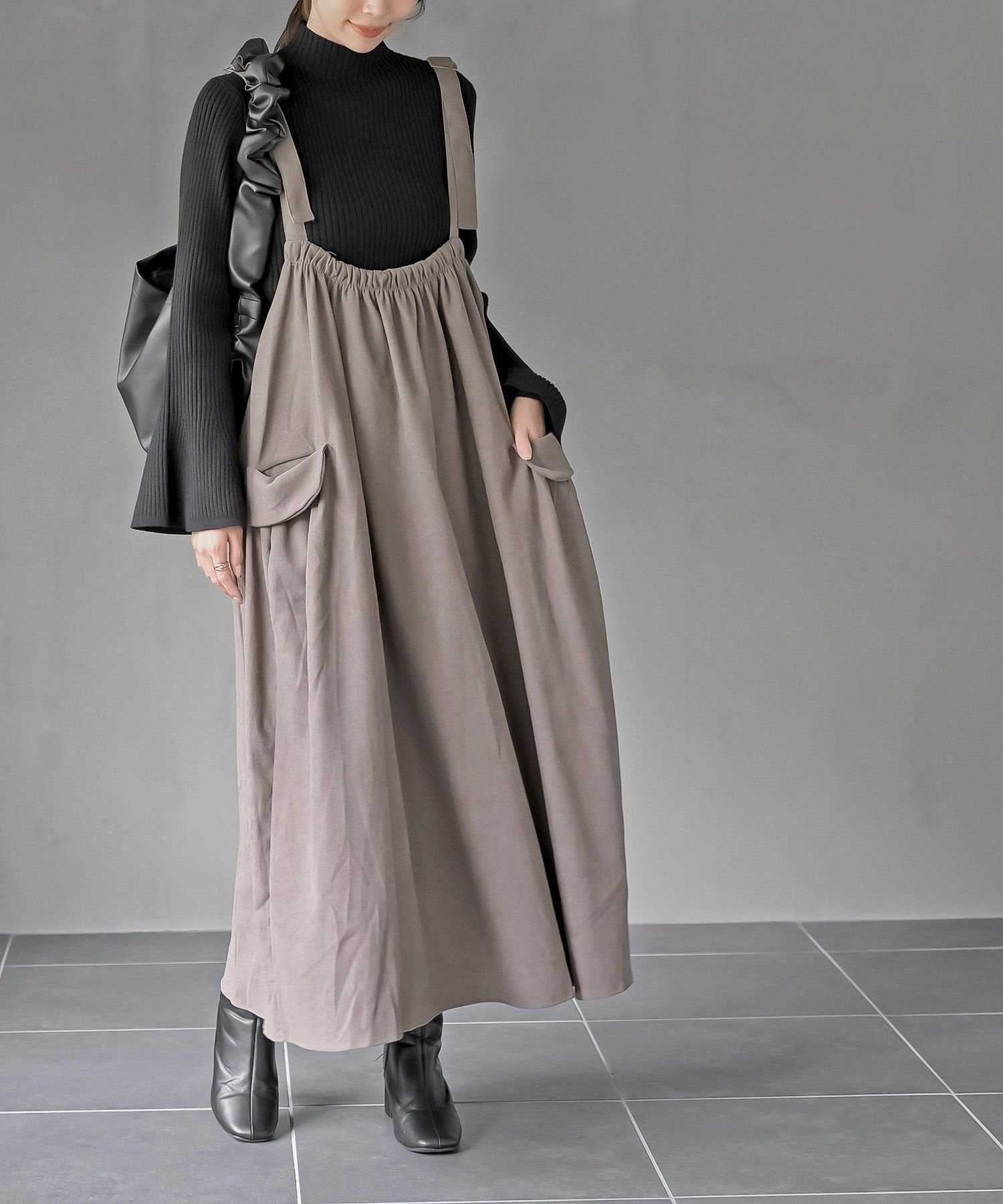 【アールピーエス/rps】のツイルコールアウトポケットジャンスカ インテリア・キッズ・メンズ・レディースファッション・服の通販 founy(ファニー) 　ファッション　Fashion　レディースファッション　Fashion for Women　インナー　Innerwear　ポケット　Pocket, Pocket Detail　モカ|ID: prp329100004800664 ipo3291000000034918386