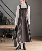 【アールピーエス/rps】のチェックプリーツ切替ジャンドレ 人気、トレンドファッション・服の通販 founy(ファニー) ファッション Fashion レディースファッション Fashion for Women ガーリー Girly, Feminine Style コンパクト Compact, Small Size チェック Check, Plaid, Tartan フェミニン Feminine, Girly プリーツ Pleats, Pleated 切替 Switching, Contrast Panel thumbnail ダークブラウン|ID: prp329100004800665 ipo3291000000034987183