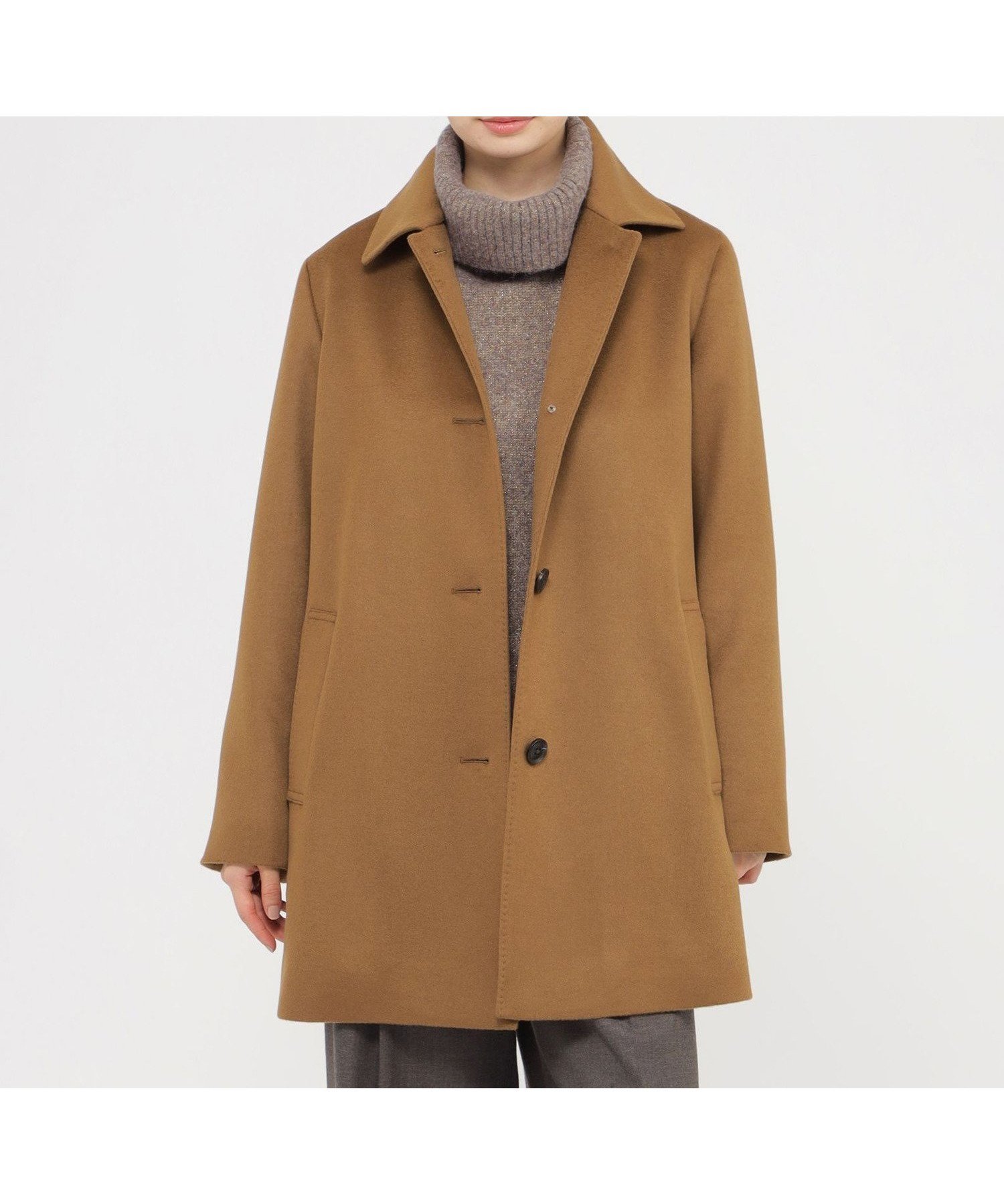 【ポール スチュアート/Paul Stuart】のウールカシミヤビーバー ステンカラーコート 人気、トレンドファッション・服の通販 founy(ファニー) 　ファッション　Fashion　レディースファッション　Fashion for Women　アウター　Coat / Outerwear Collection　コート・ロングコート・ピーコート　Long Coats, Peacoats & More　エレガント 上品　Elegant　オケージョン　Occasion Wear　クラシカル　Classical, Vintage-Inspired　コンパクト　Compact, Small Size　シンプル　Simple, Minimal　ビジネス 仕事 通勤　Business / Work / Commuting　ミドル　Middle Length, Mid Height　ラグジュアリー　Luxury, Elegant　 other-1|ID: prp329100004800679 ipo3291000000034830115