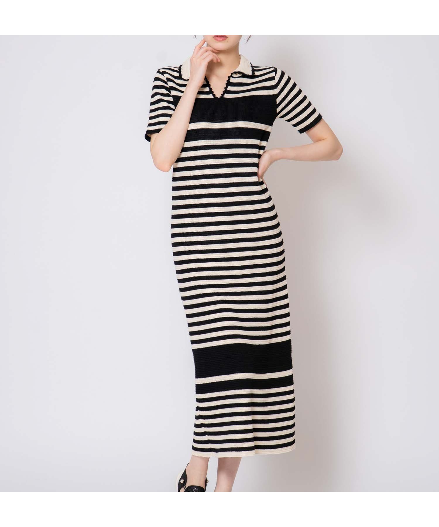 【ノエラ/Noela】のポロニットワンピース インテリア・キッズ・メンズ・レディースファッション・服の通販 founy(ファニー) ファッション Fashion レディースファッション Fashion for Women ワンピース Dresses ニットワンピース Knit Dresses シンプル Simple, Minimal ストレート Straight, Straight Cut トレンド Trend, Trending Now ポケット Pocket, Pocket Detail リラックス Relax, Relaxed Fit 夏 Summer 旅行 Travel ミックス1|ID: prp329100004800680 ipo3291000000034830137